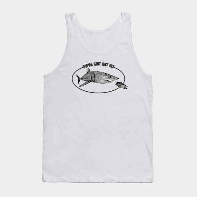 Shark fishing Tank Top by Art by Paul